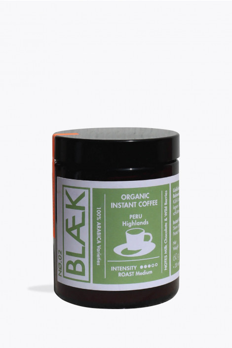 BLÆK Organic Instant Coffee No. 2 Peru Home Edition