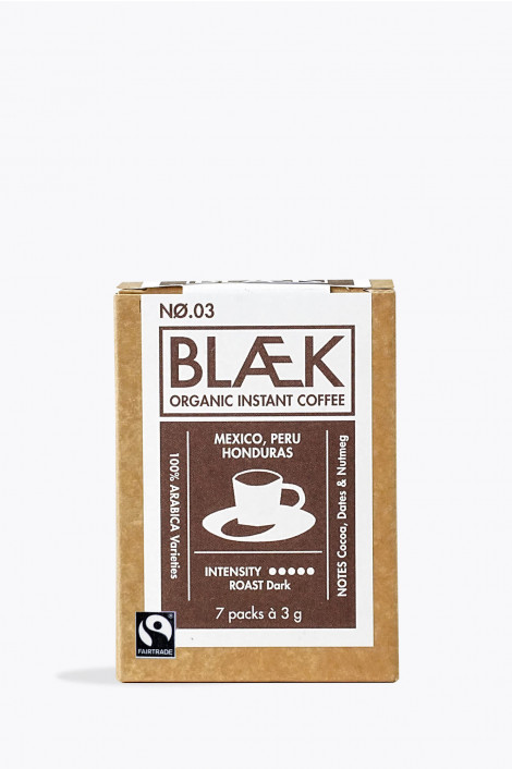 BLÆK Organic Instant Coffee No. 3 Dark Blend 21g
