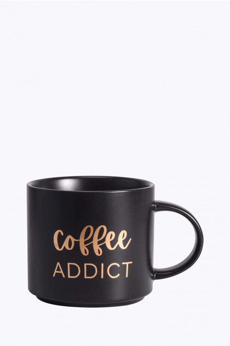 COFFEE LOVER Coffee Addict Tasse schwarz