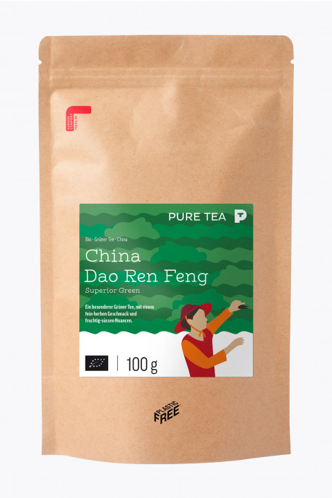 Pure Tea Dao Ren Feng Superior Green 100g loser Tee
