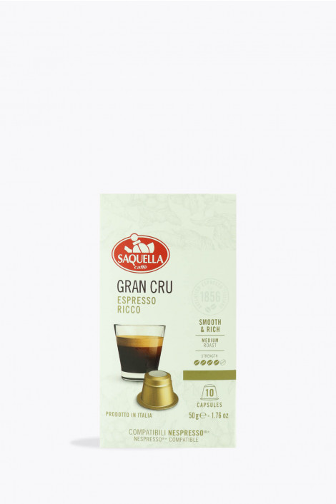 Saquella Bar ITALIA Gran Cru 100% Arabica 10 Kapseln Nespresso® kompatibel