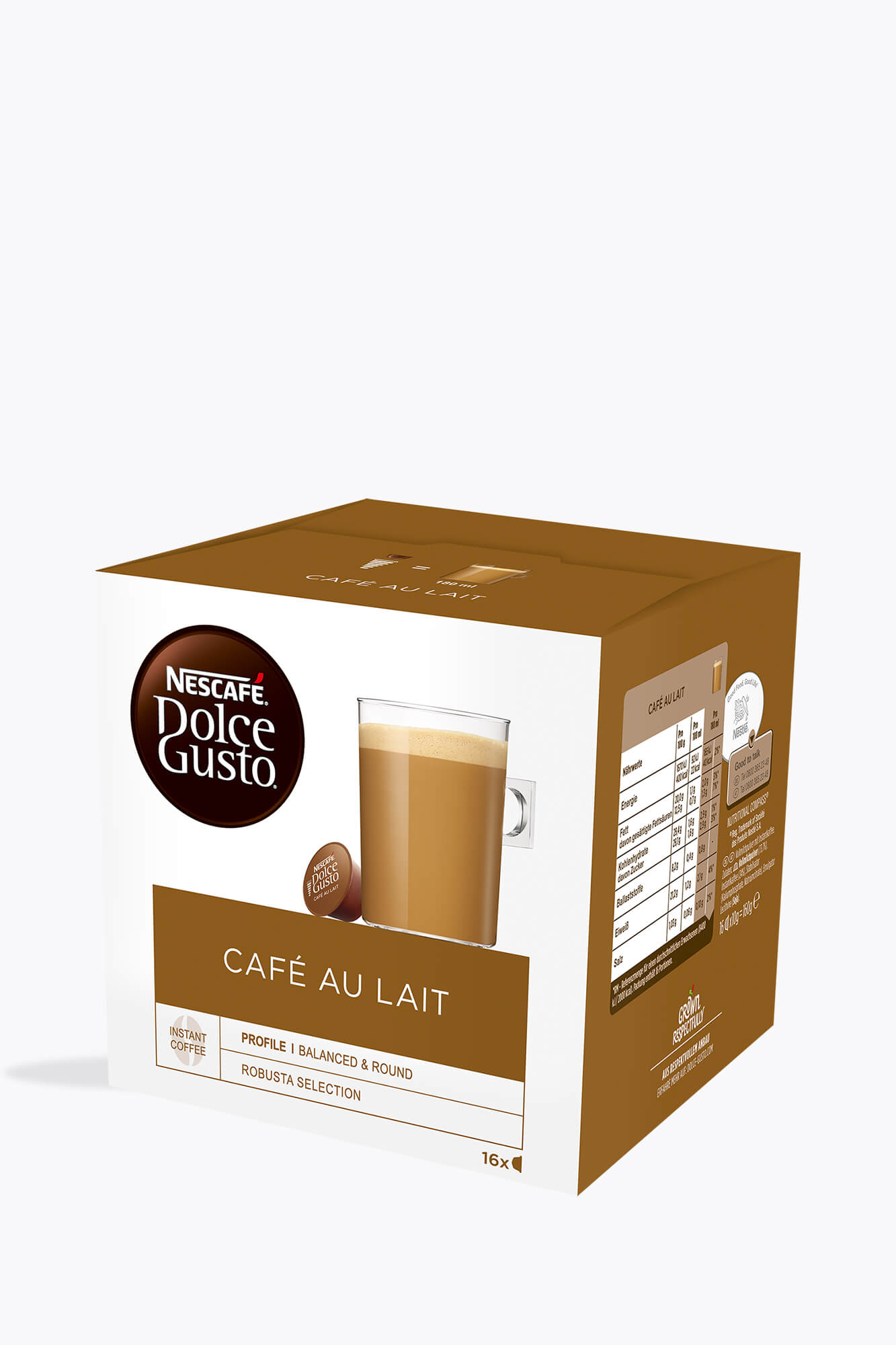 Nescafé DOLCE GUSTO Café au lait Intenso Kaffee Milchkaffee KAPSEL 48  KAPSELN | About-Tea \u0026 Coffee Shop