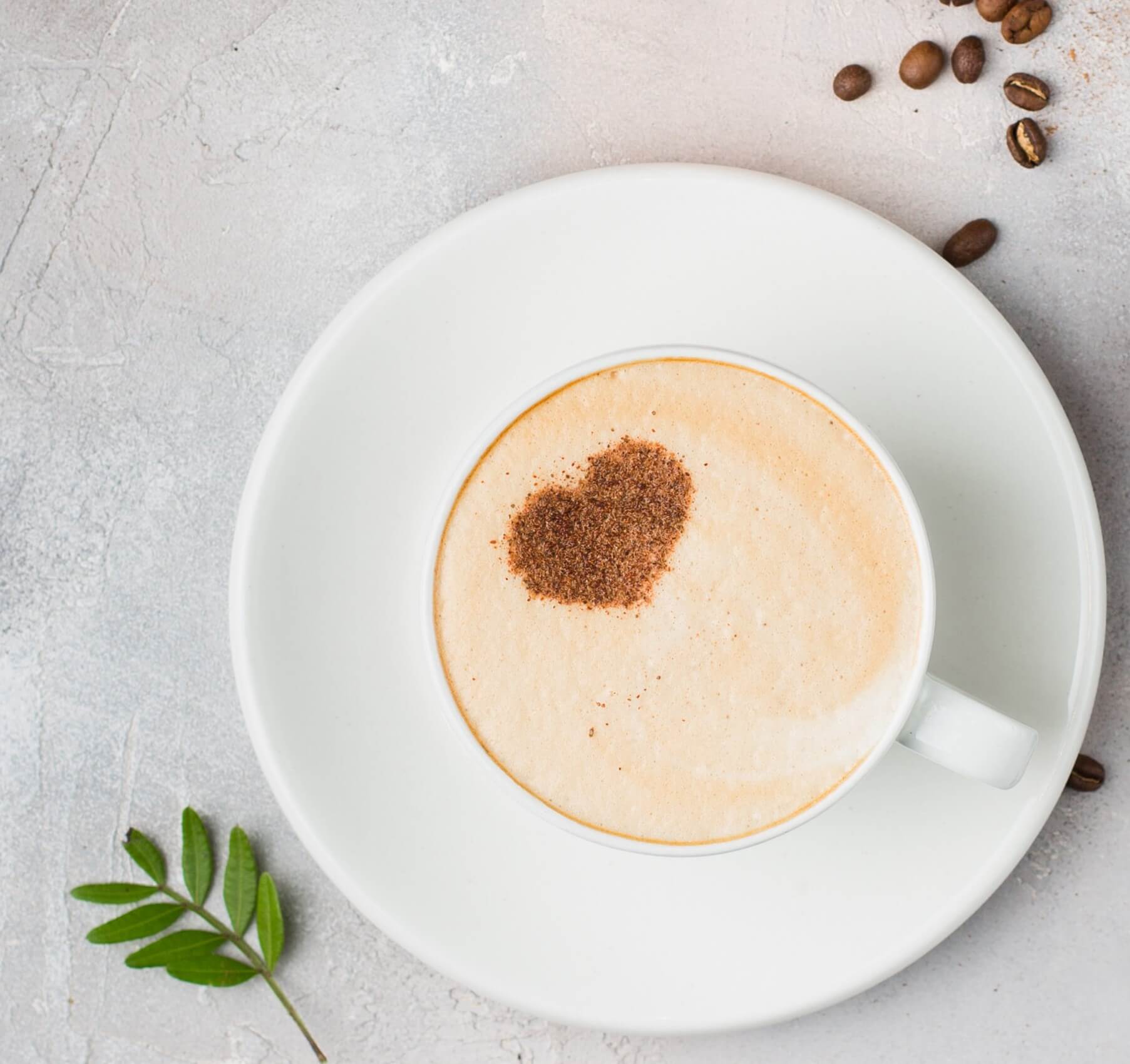Cappuccino aus Ascaso Steel Duo PID Weiß/Holz