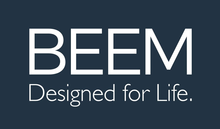 Beem Logo in blau und weiß Beem Logo in blau und weiß