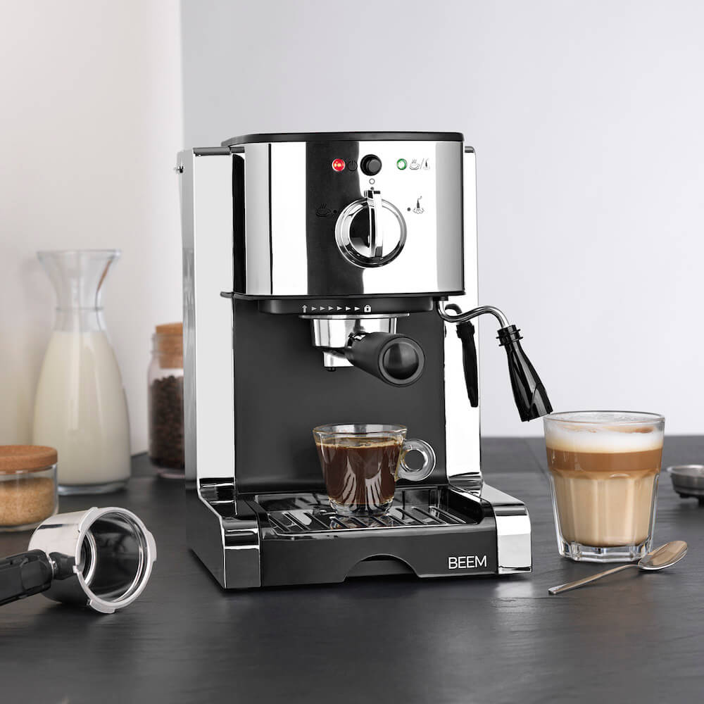 Beem Siebträgermaschine Espresso Perfect Ultimate mit Espresso und Cappuccino