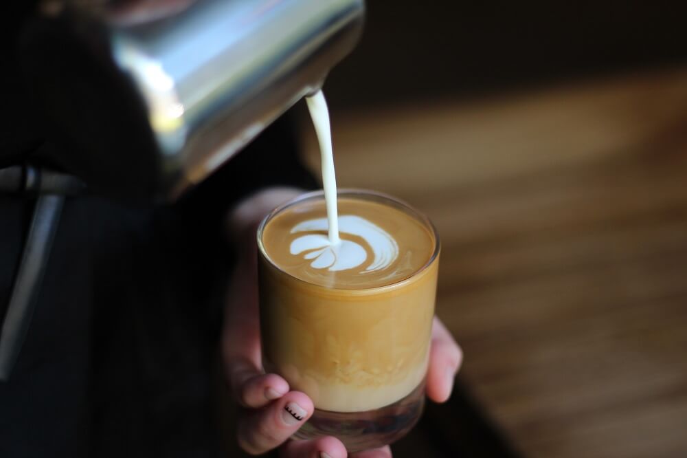 Cappuccino Glas Latte Art