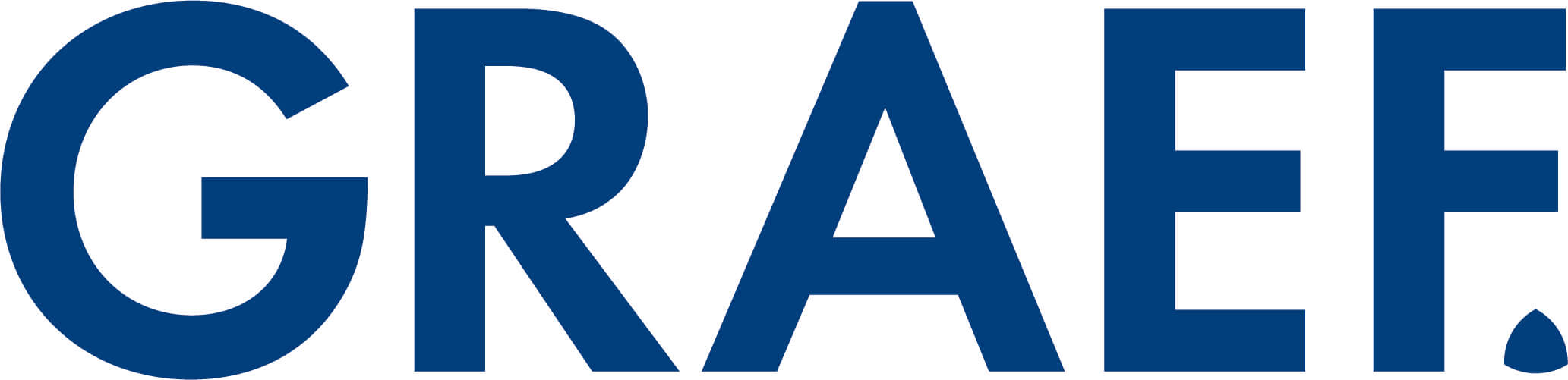 Graef Logo in blau weiß Graef Logo in blau weiß