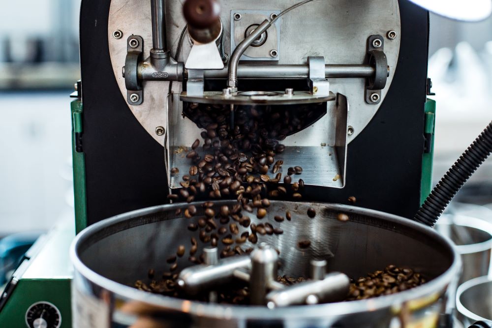 Kaffee für Vollautomaten wird geröstet Kaffee für Vollautomaten wird geröstet