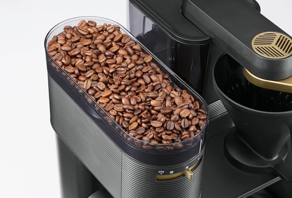Melitta Epos Filterkaffeemaschine Bohnenbehälter mit integriertem Mahlwerk