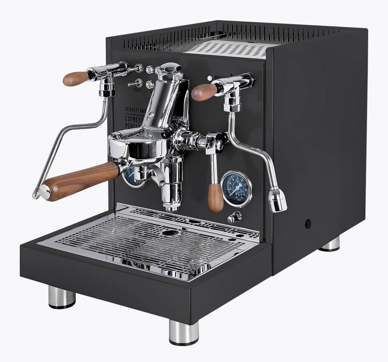 Quick Mill Sebastiano 0995EP, Schwarz/ Holz Details Quick Mill Sebastiano 0995EP, Schwarz/ Holz Details