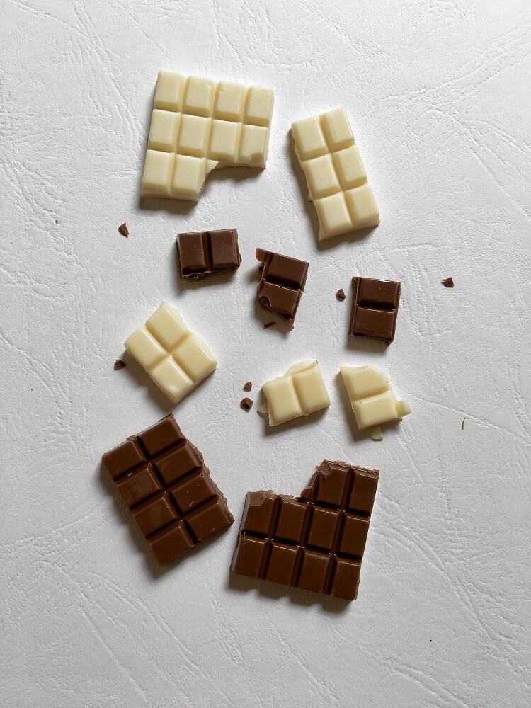 Merci weiße und dunkle Schokolade