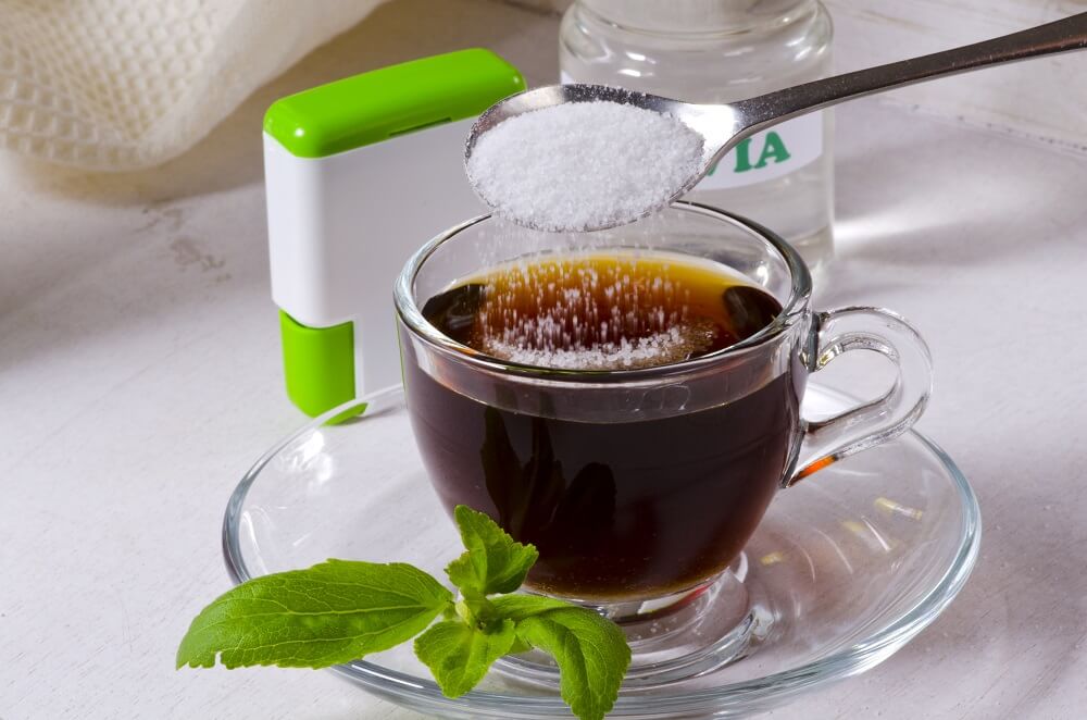Kaffee mit Stevia Pulver