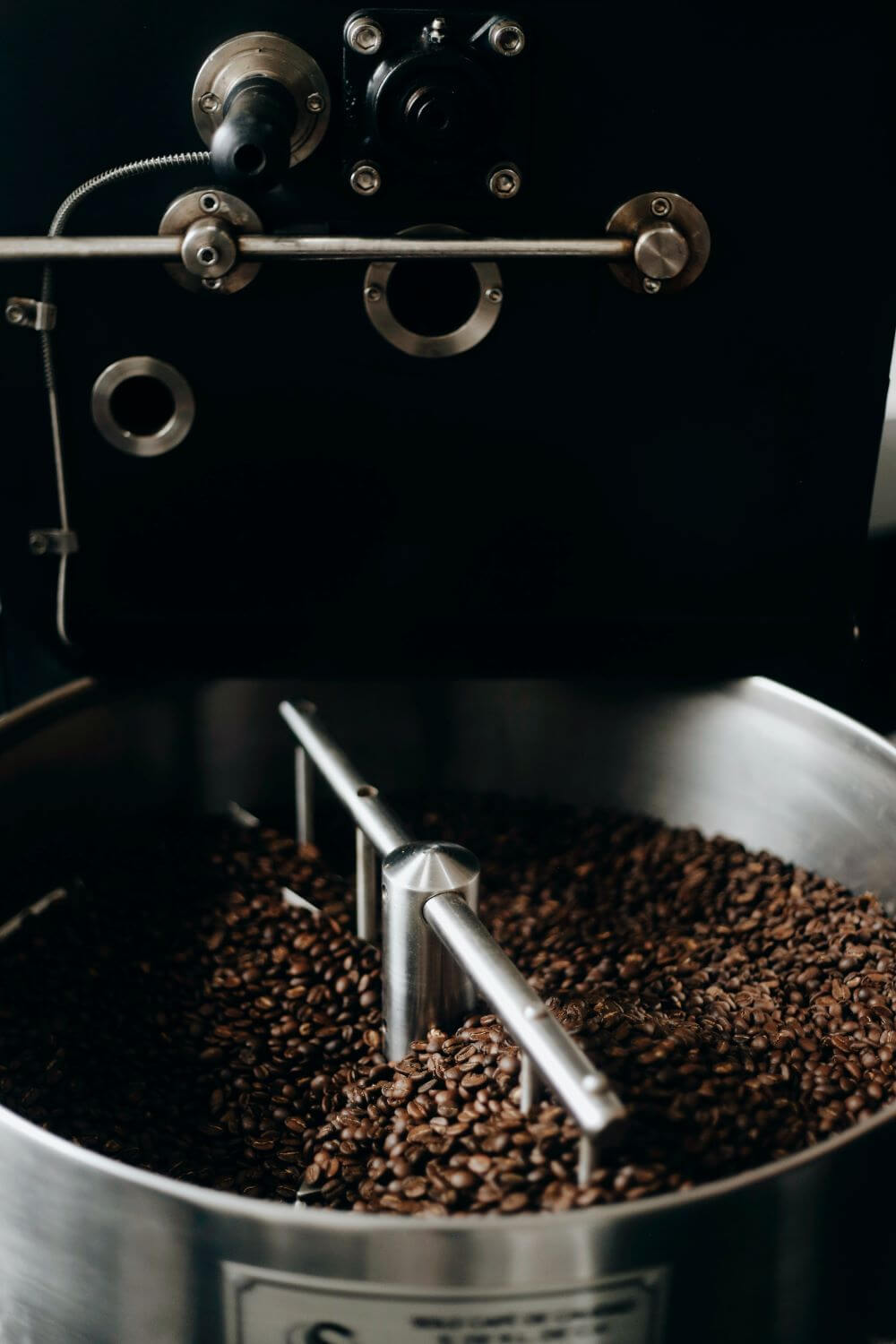 Kaffeeröstungen in einer Trommel