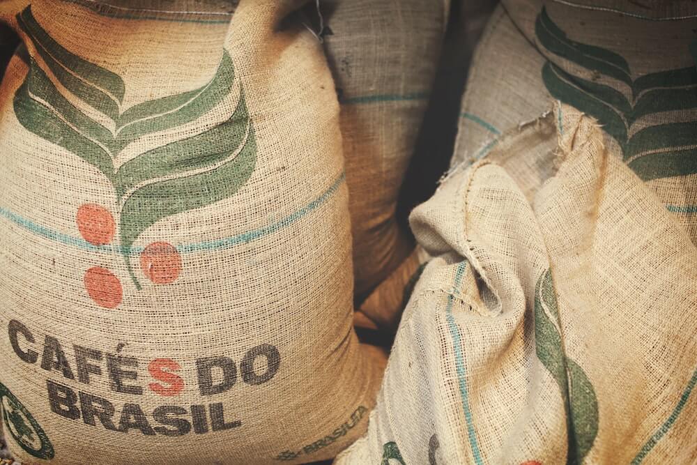 Kaffeesäcke aus Brasilien
